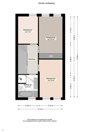 Floorplan - De Hartakker 6, 9761 DE Eelde
